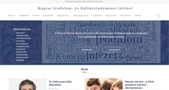 Desktop Screenshot of irodalom.arts.unideb.hu