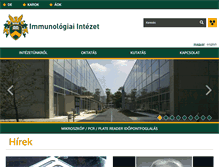 Tablet Screenshot of immunology.unideb.hu